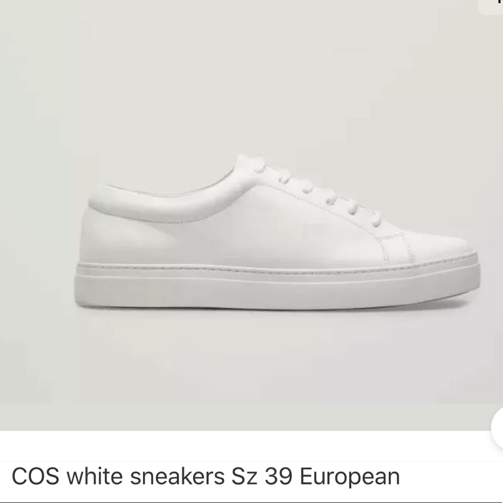 COS White Sneakers Sz 39. Fits US 8.5